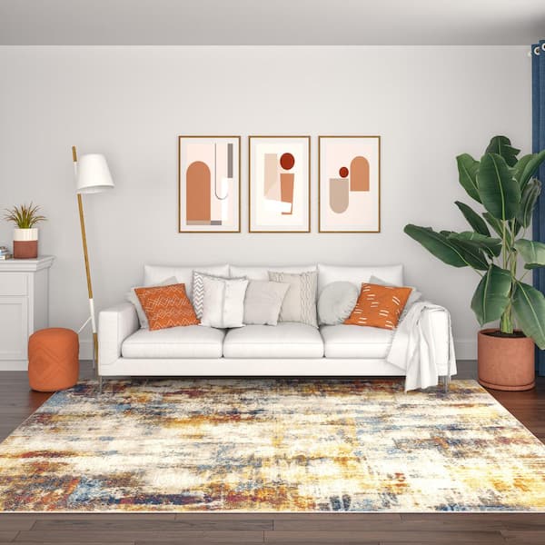 Tayse Rugs Chelsea Multi 8 ft. x 10 ft. Abstract Indoor Area Rug