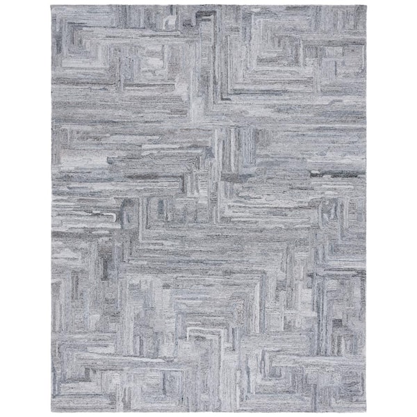 SAFAVIEH Abstract Gray 8 ft. x 10 ft. Geometric Meander Area Rug