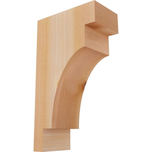 Ekena Millwork 5-1/2 in. x 10 in. x 18 in. Western Red Cedar Mediterranean Smooth Corbel