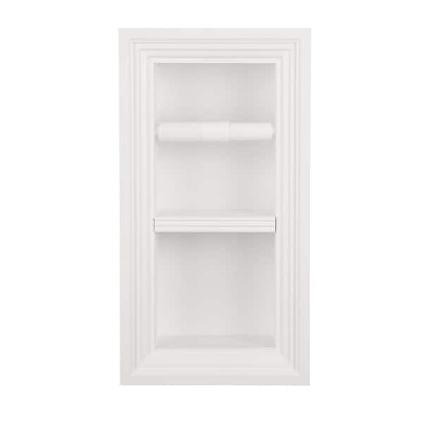 Unbranded Newton Recessed Toilet Paper Holder 5 Holder in White with Melbourne Frame