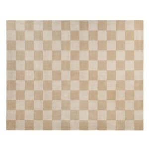 Harley Cream 6 ft. 7 in. x 9 ft. Checkered Area Rug