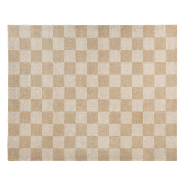 StyleWell Harley Cream 5 ft. 3 in. x 7 ft. Checkered Area Rug