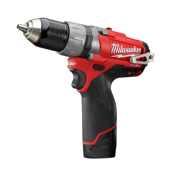 Milwaukee - M12 FUEL 12-Volt Lithium-Ion Brushless Cordless 1/2 in. Hammer Drill Kit with Free PACKOUT Case