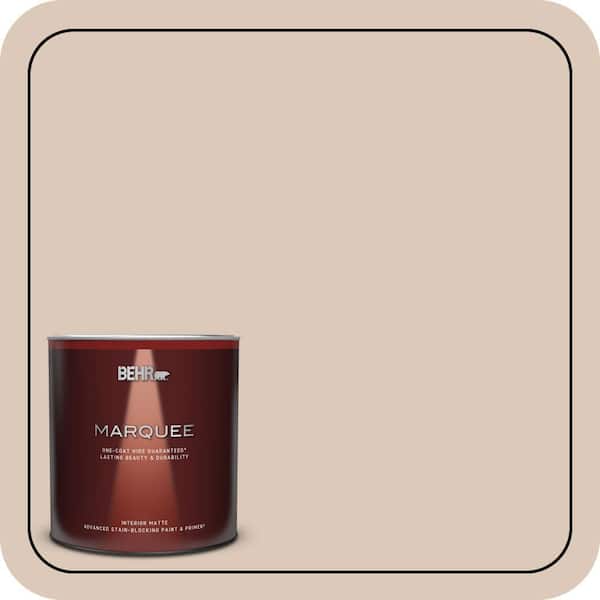 BEHR MARQUEE 1 qt. #MQ3-09 Loft Light One-Coat Hide Matte Interior Paint & Primer