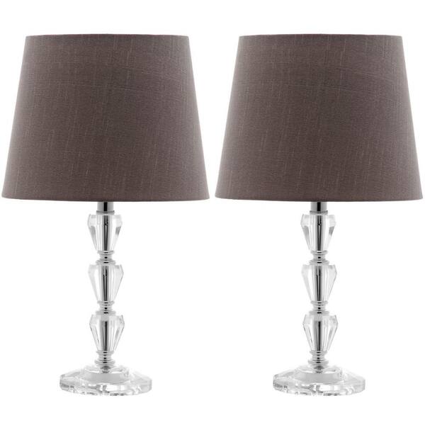 Safavieh Dylan 15 in. Clear Tiered Crystal Orb Lamp (Set of 2)