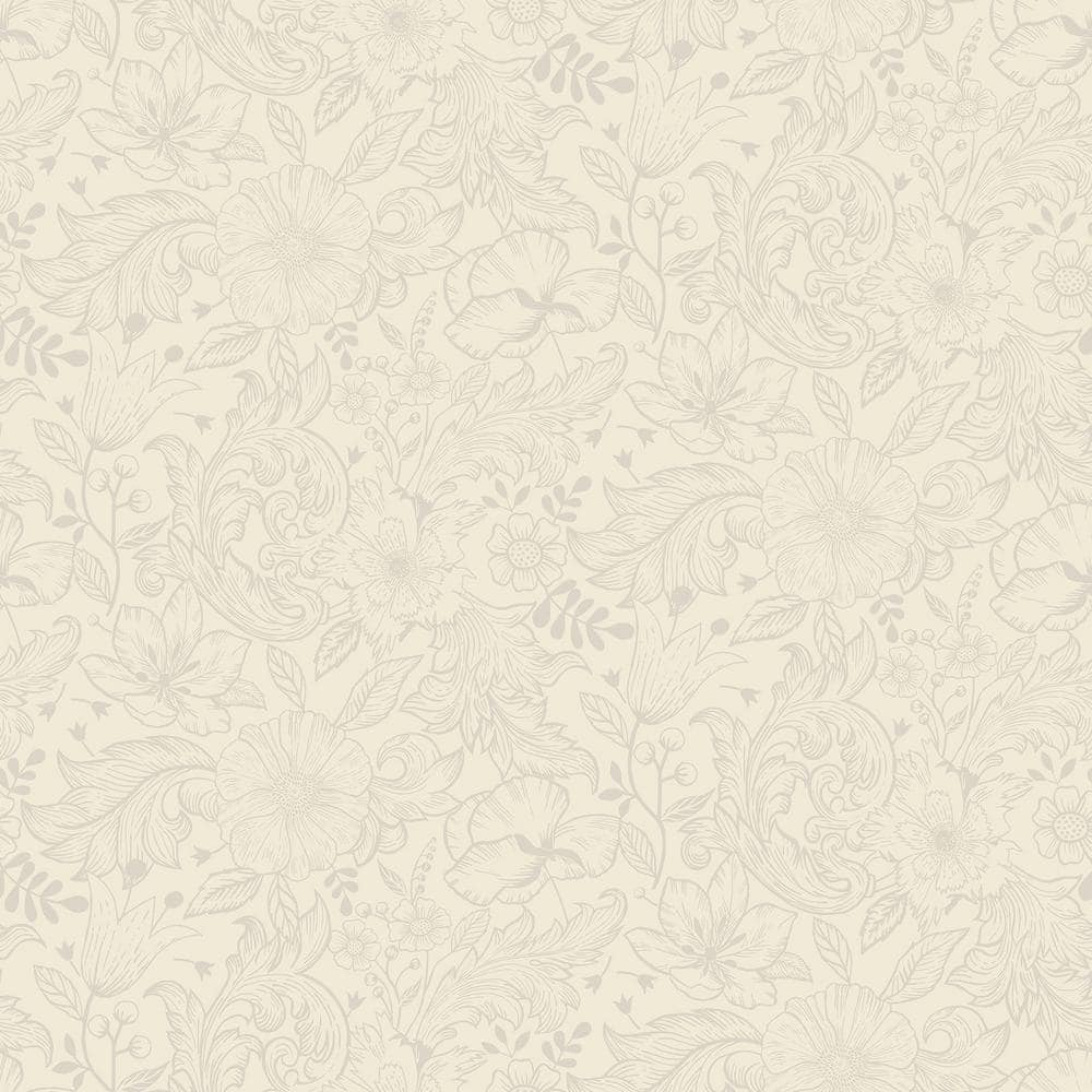 Wilma White Floral Block Print Non Woven Paper Wallpaper Sample price history on PriceWatchPro