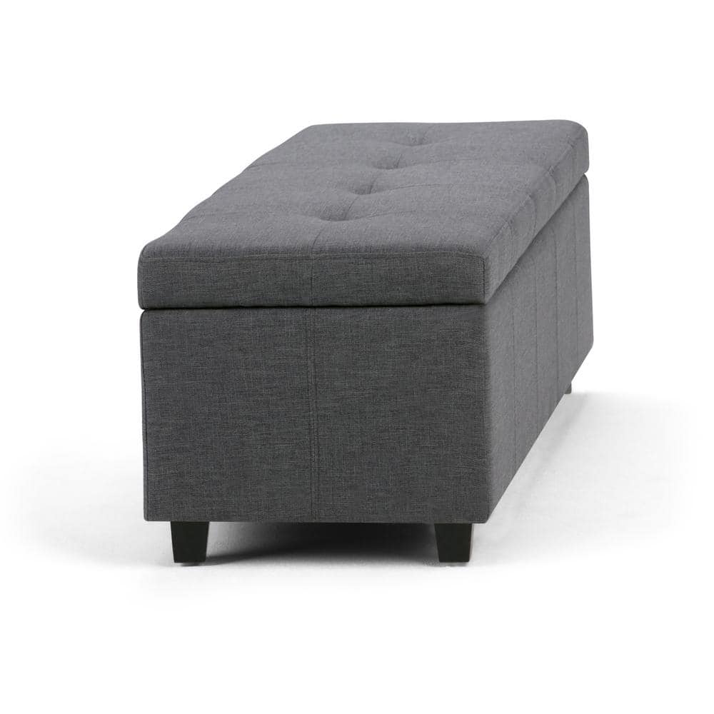 Castleford Tufted Footstool with Lift-Up Lid and Large Storage