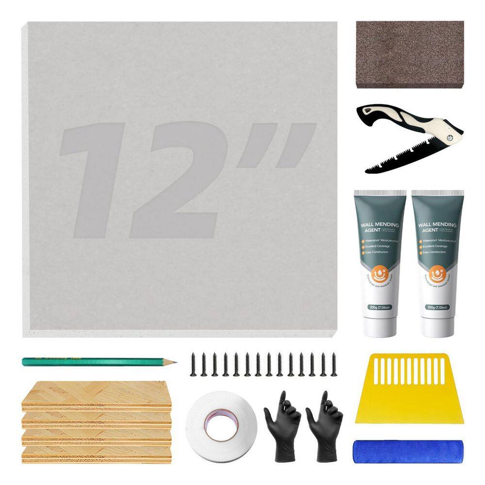 Comprehensive Drywall Repair Kit with Mesh Patch, Tools and Adhesive for Large Hole Repair-12 in. x 12 in. Panel price history on PriceWatchPro