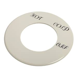 Dial Plate with Hot Cold and Off, White