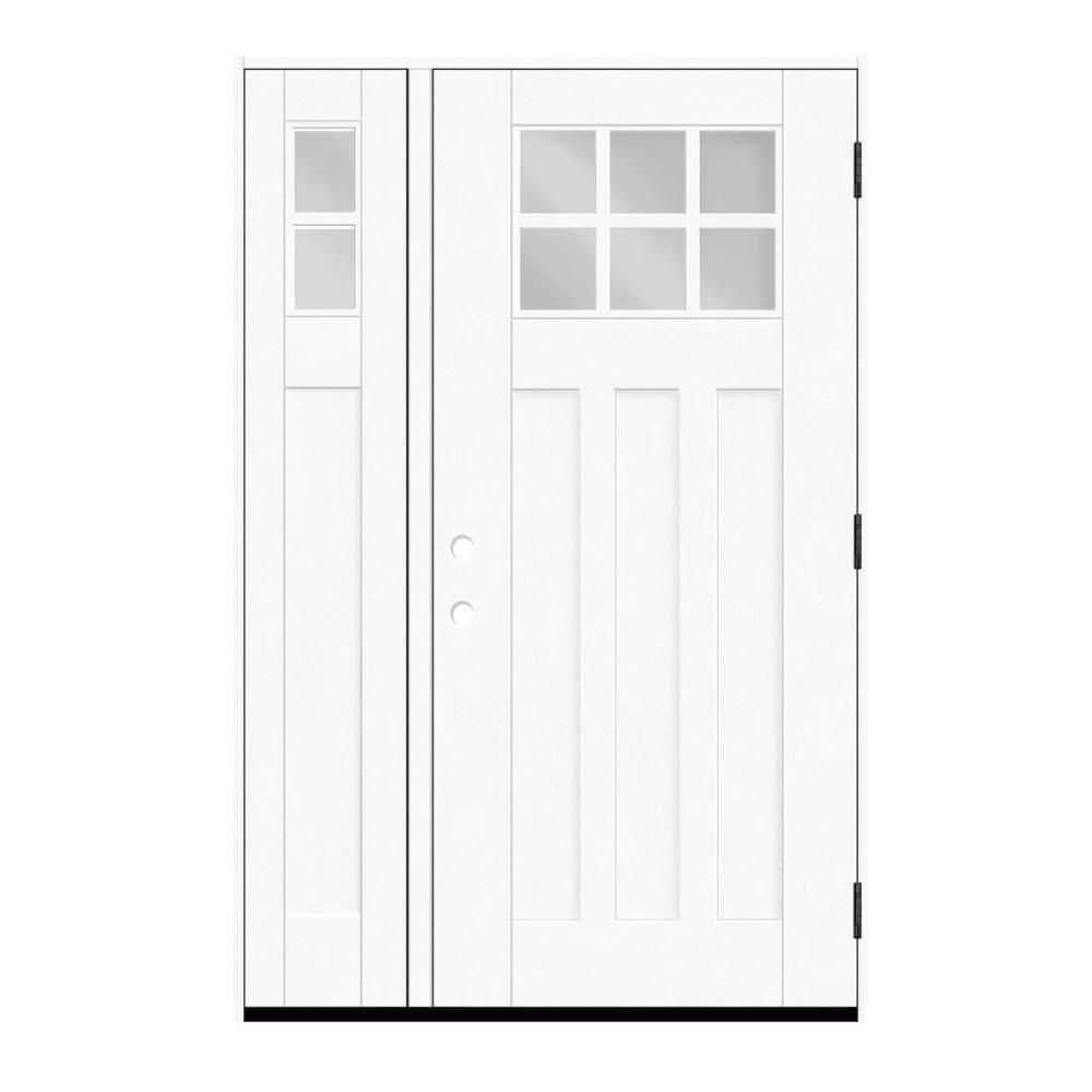 Regency 53 in. x 80 in. 6L Toplite Clear Glass LHOS Unfinished Fiberglass Prehung Front Door w/14 in. SL 6-9/16 in. Jamb price history on PriceWatchPro