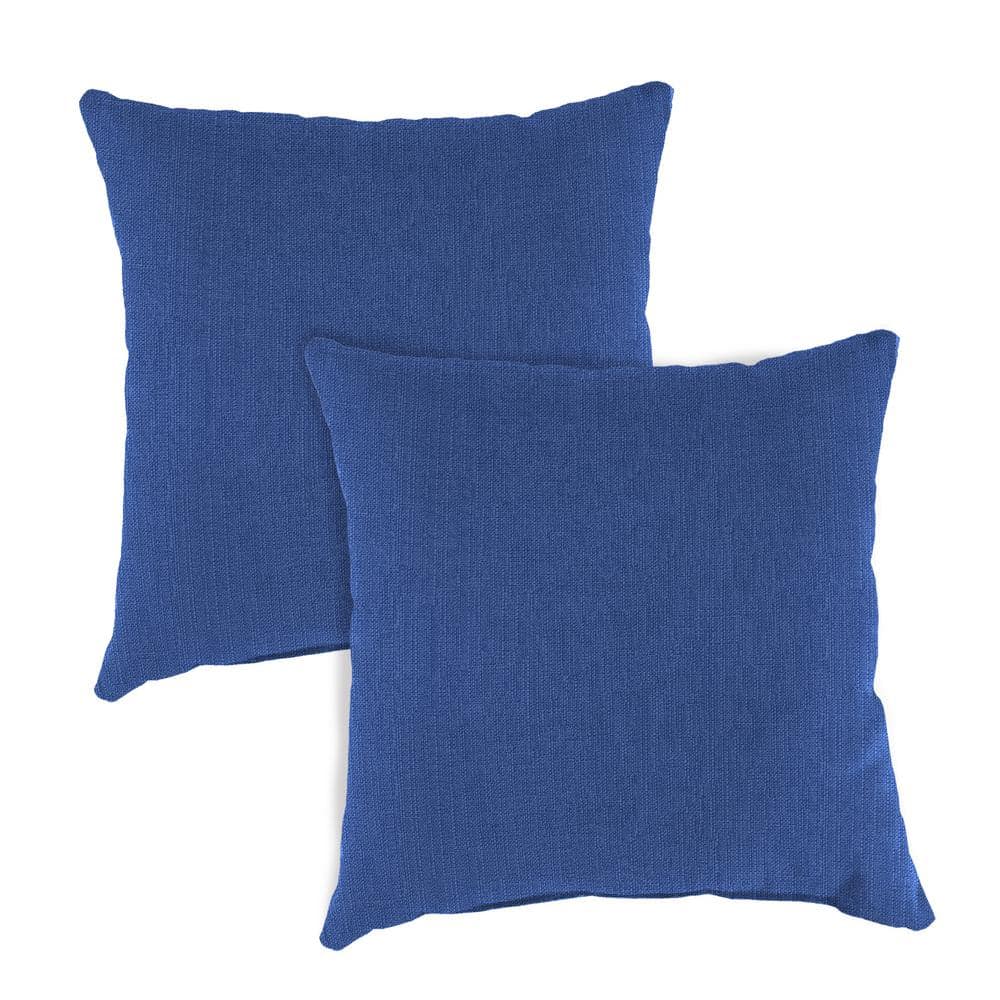 18 in. L x 18 in. W x 4 in. T Square Outdoor Throw Pillow in Elwood Heather Blue (2-Pack) price history on PriceWatchPro