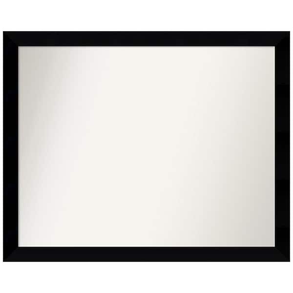 Amanti Art Black Museum 30.5 in. x 24.5 in. Non-Beveled Modern Rectangle Wood Framed Wall Mirror in Black