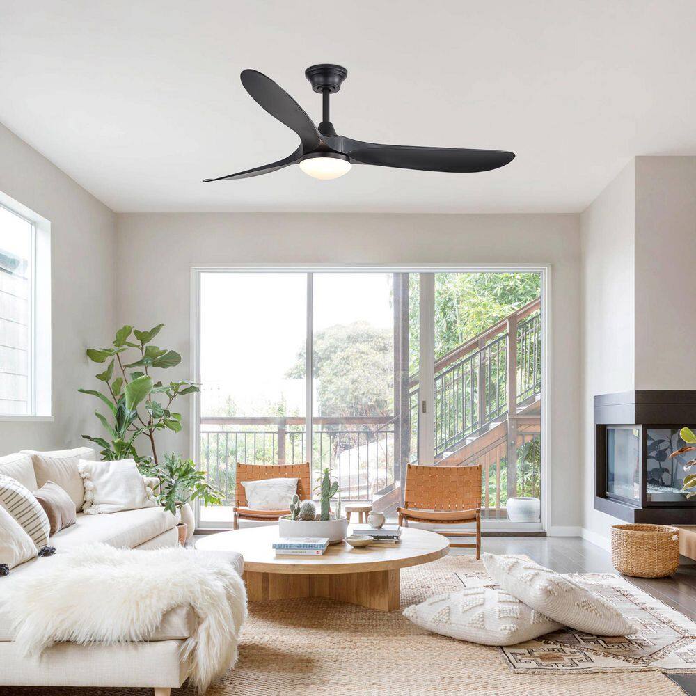 42 in. Black 3 ABS Blades Flush Mount Standard Ceiling Fan with Full Spectrum LED&RGB Light and Remote&APP Included price history on PriceWatchPro