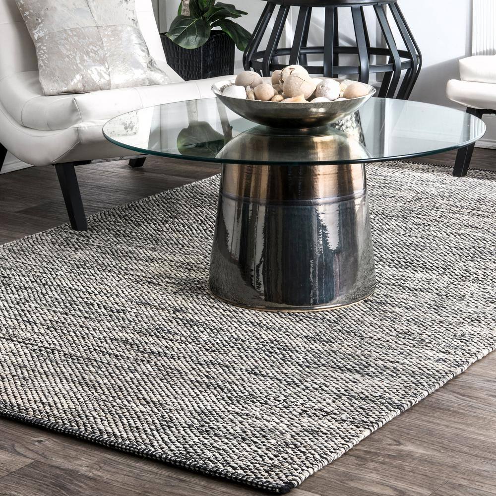 Handmade Reversible Gray Cotton 2'6" x 6' Runner Rug