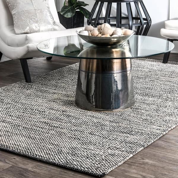 6 ft. x 6 ft. Gray Wisniewski Indoor Round Rug
