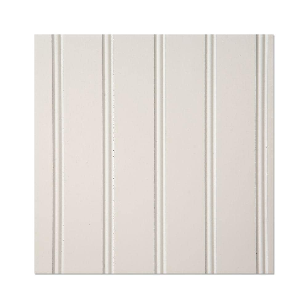 11 1/2 Height x 1 Projection x 16' Length Bead Board Wainscoting - White