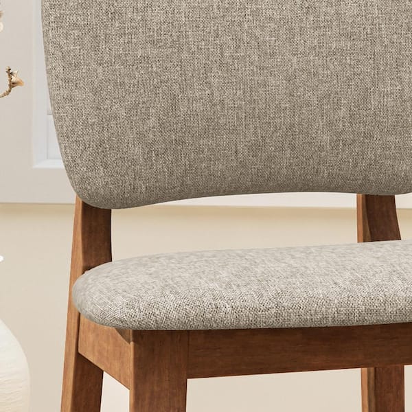 Fessenden 42.37 in. Beige Upholstered Bar Stool (Set of 2)