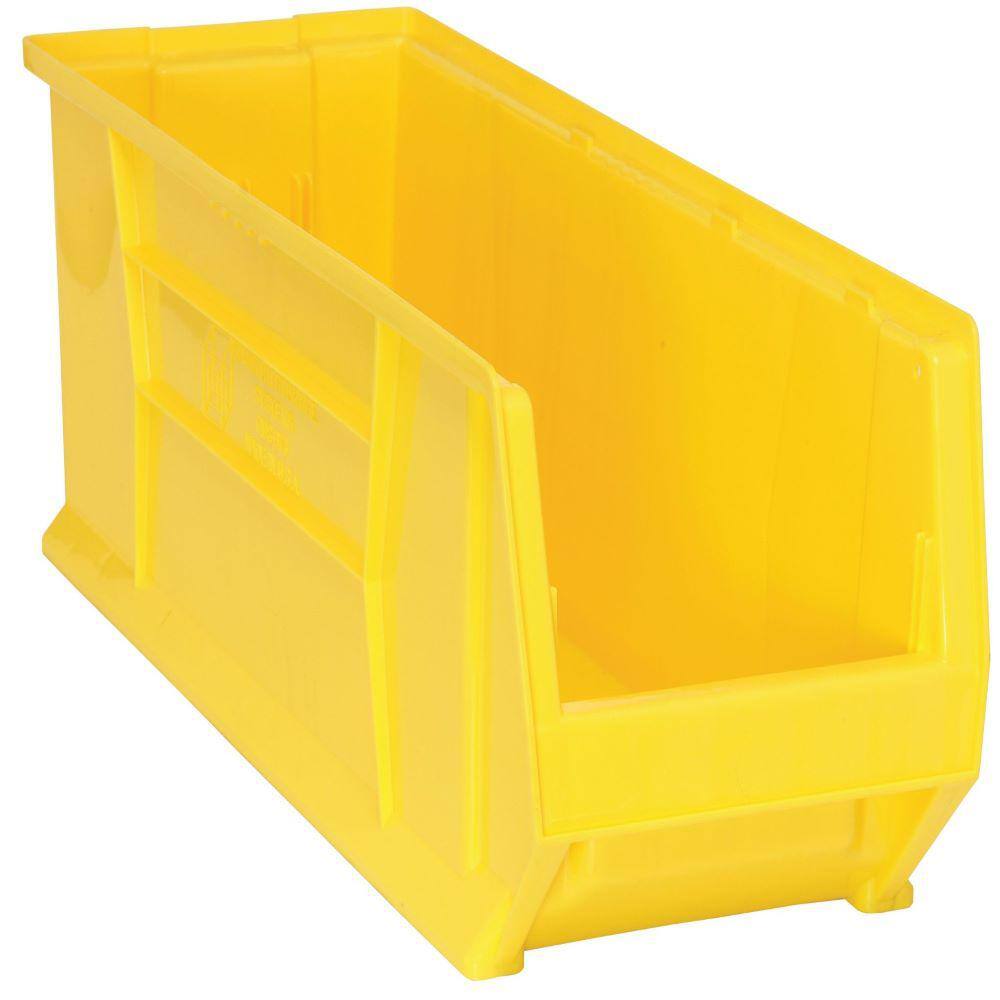 30 in. Quantum Hulk 14 Gal. Storage Tote in Yellow (4-Pack)