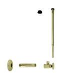 1/2 in. IPS x 3/8 in. O.D. Comp. Outlet x 12 in. Corrugated Supply Line Kit with Round Handle, Polished Brass
