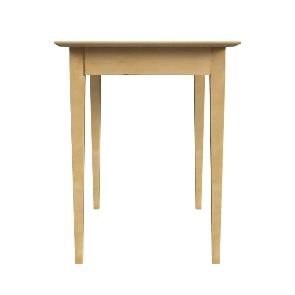 Caelynn 48" Natural Wood Shaker Writing Desk with Drawer
