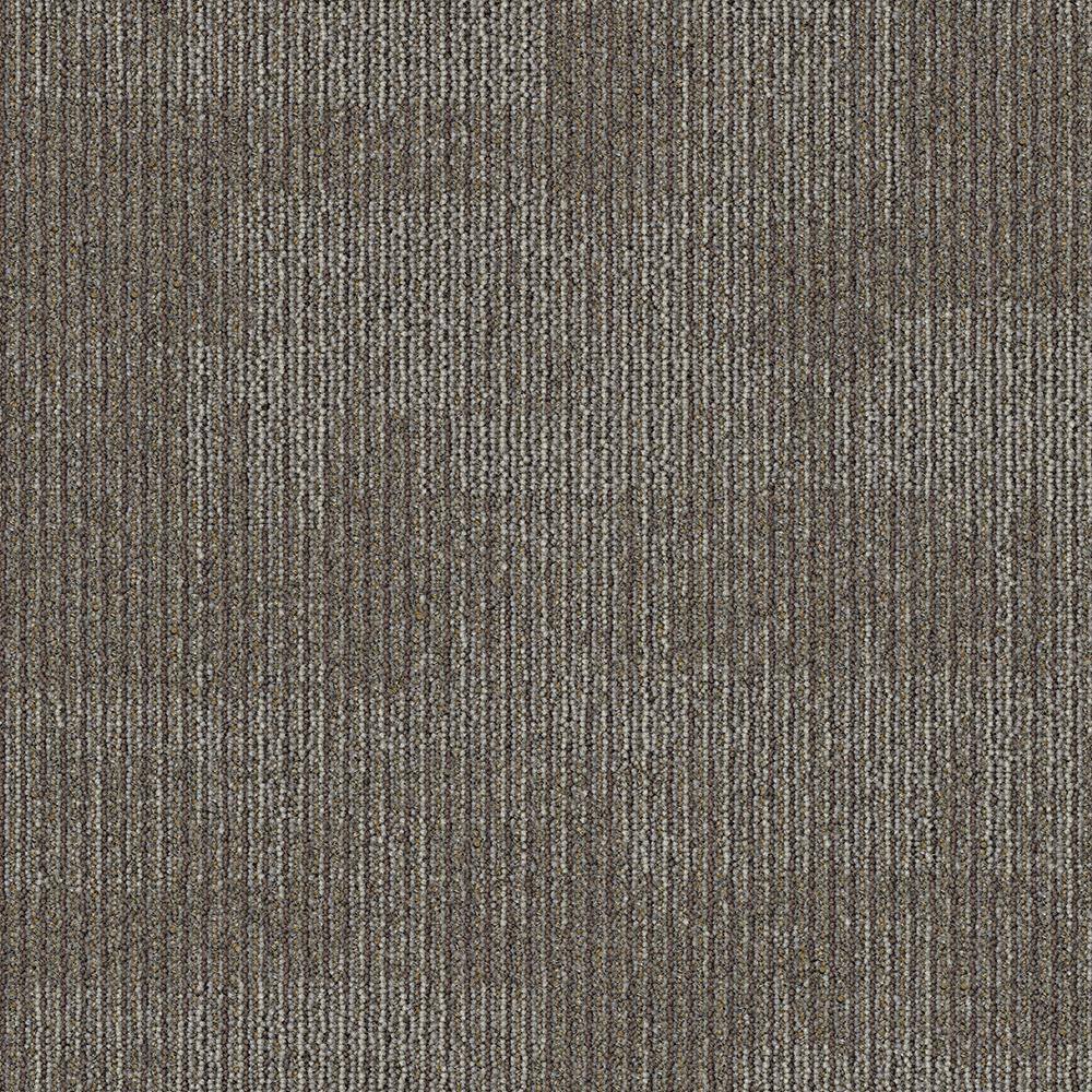 Aladdin Second Nature - Grenade - Gray Commercial 24 x 24 in. Glue-Down Carpet Tile Square (96 sq. ft.)
