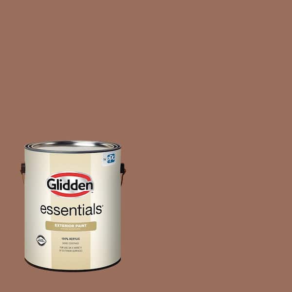 Glidden Essentials 1 gal. PPG1071-6 Prairie Fire Flat Exterior Paint