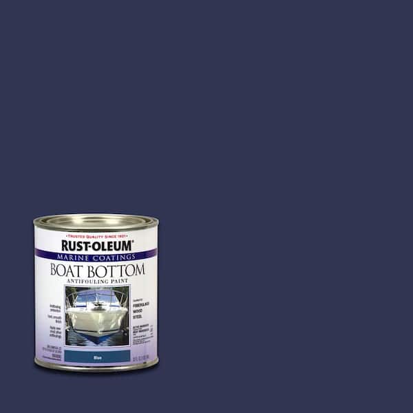 Rust-Oleum Marine 1 qt. Flat Blue Boat Bottom Antifouling Paint (4-Pack)