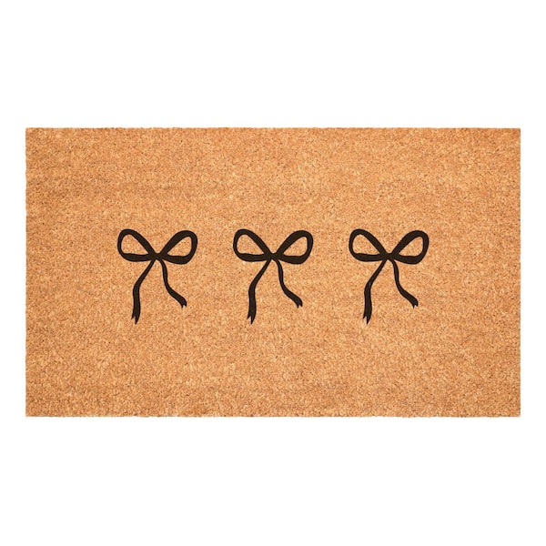 Bow Trio Black 17 in. x 29 in. Indoor/Outdoor Doormat