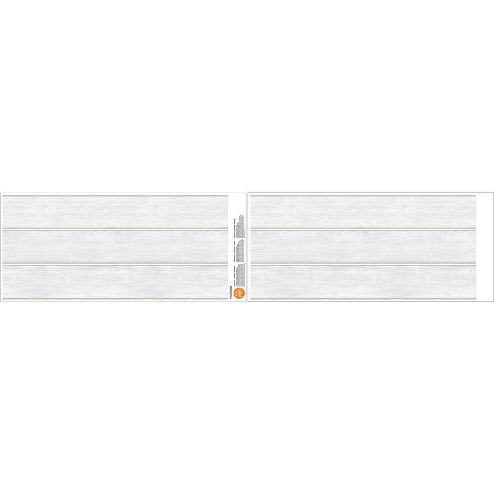 White Wood Timber Peel and Stick Wall Art Kit