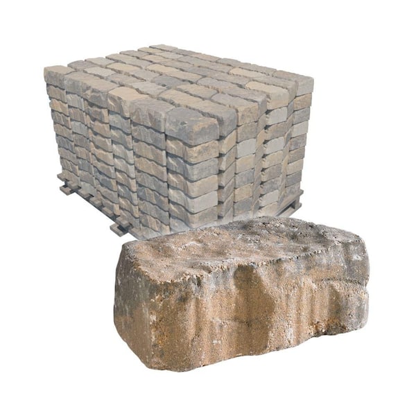 Oldcastle Mini Beltis 3 in. H x 8 in. W x 4 in. D Tan Charcoal