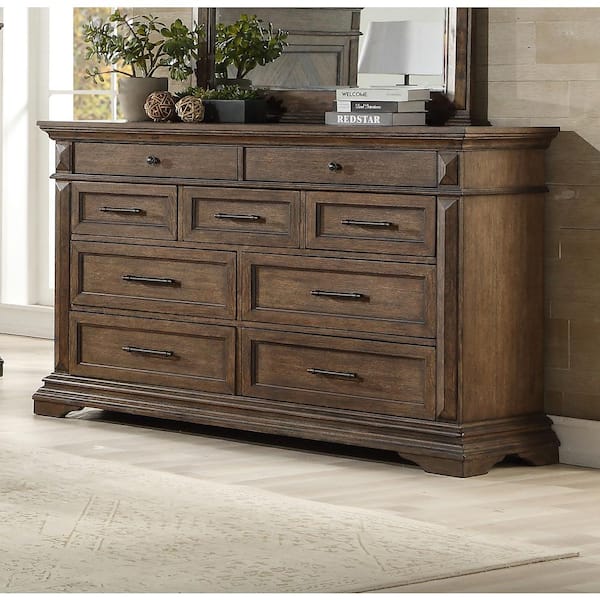 NEW CLASSIC HOME FURNISHINGS New Classic Furniture Mar Vista Walnut 9-drawer 65 in. Dresser