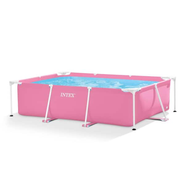 Intex 86 in. x 23 in. Rectangular 23 in. Metal Frame Pool