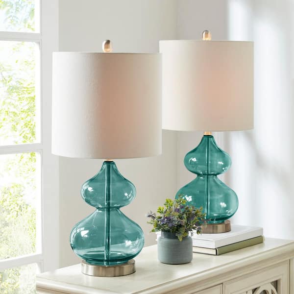 Ellipse 25.25 in. Blue Table Lamp