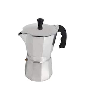 6-Cup Aluminum Coffee Maker with Pour Spout in Silver