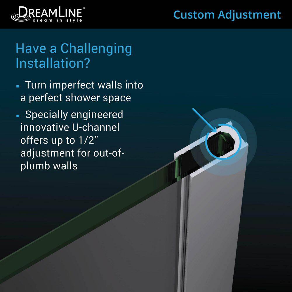 Linea 34" x 72" Frameless Shower Screen in Oil Rubbed Bronze