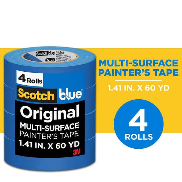 ScotchBlue 1.41 In. x 60 Yds. Original Multi-Surface Painter's Tape (4 Rolls)
