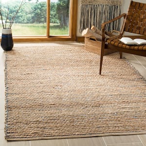 Cape Cod Natural/Blue 4 ft. x 6 ft. Striped Gradient Area Rug