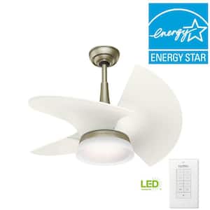 Orchid 30 in. LED Indoor/Outdoor Pewter Revival Ceiling Fan