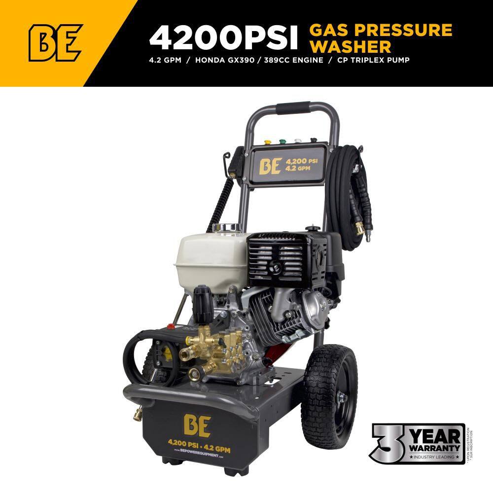 4200 PSI 4.2 GPM Cold Water Gas Pressure Washer Honda GX390 Engine and Comet Triplex External Unloader Pump price history on PriceWatchPro