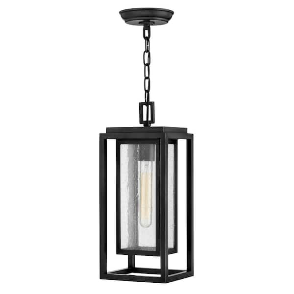 Republic 1-Light Black Outdoor Pendant Light