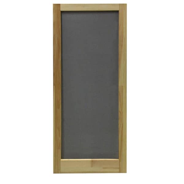 Screen Tight 32 in. x 80 in. Meadow Wood Unfinished Reversible Hinged Screen Door