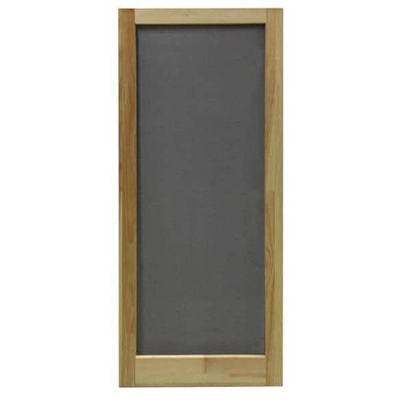 Screen Tight 36 in. x 80 in. Meadow Wood Unfinished Reversible Hinged Screen Door