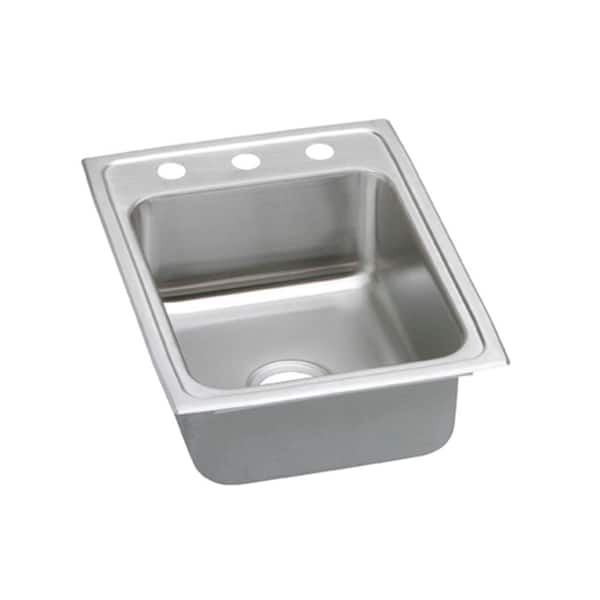 Elkay Celebrity Drop-In Stainless Steel 17 in. 3-Hole Single Bowl Kitchen Sink