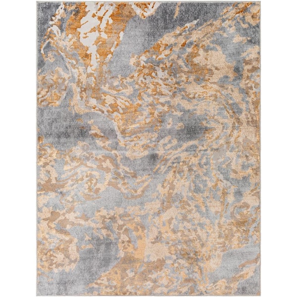 Artistic Weavers Perception Orange 7 ft. x 9 ft. Modern Indoor Area Rug