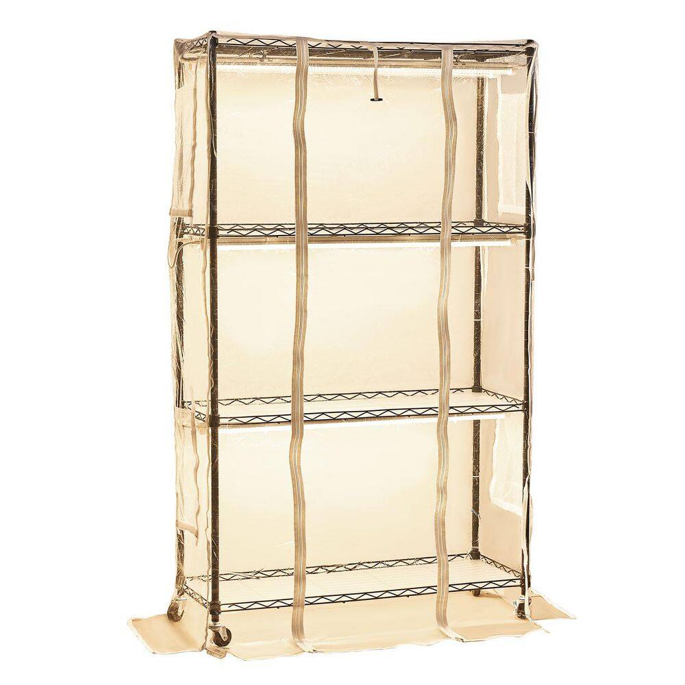 59 in. Indoor Greenhouse with 4-Tier Metal Shelf, 180W Full Spectrum Grow Light, Transparent Cover, Timer and Hygrometer price history on PriceWatchPro