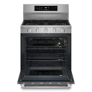 30 in. 5-Burners Freestanding Gas Range in Fingerprint Resistant Stainless Steel with Grill Mode