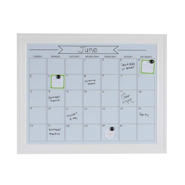 Monthly Framed Chalkboard Calendar + 1 section, Horizontal Swanson