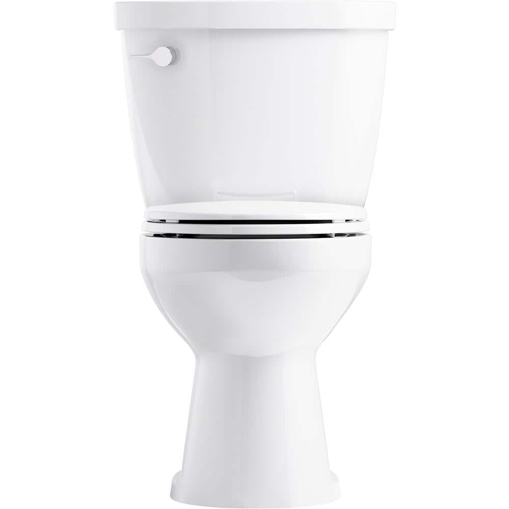 White Round Two-Piece High Efficiency Toilet