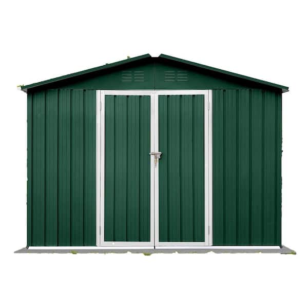 JimsMaison 8 ft. W x 6 ft. D Metal Shed with Vents and Lockable Doors (48 sq. ft.)