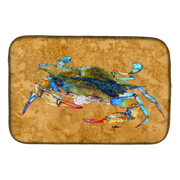 Caroline's Treasures 14 in. x 21 in. Multi-Color Crab Dish Drying